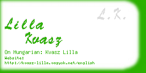 lilla kvasz business card